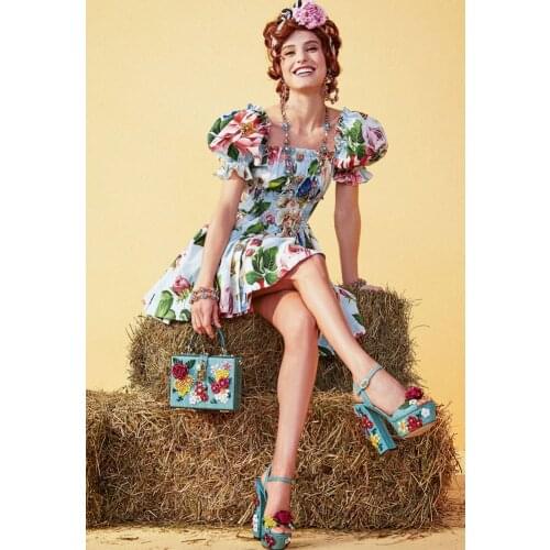 Celebrity Runway Dress Women Fashion 2020 Ruffles Sexy Slash Neck Elastic Waist Beach Vacation Long Dresses Ladies Plus Size