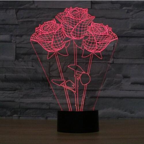 [Seven Neon]free Shipping rose Acrylic 7Colors Desk Lamp 3D Lamp Novelty Led Night Light Millennium Falcon Light