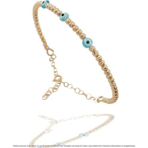 Evil eye Beaded Silver Dorica Zultanit Womens Bracelet 925 Sterling