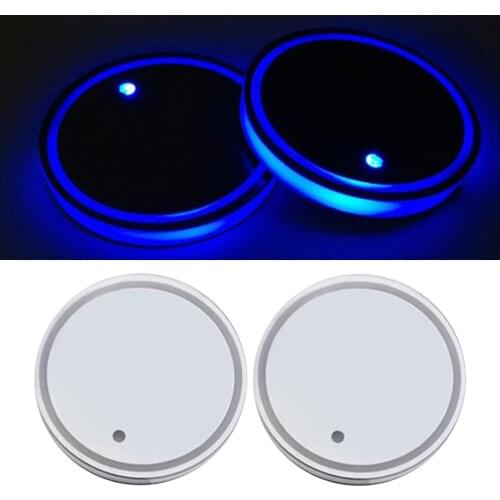 LED Car Cup Holder Lights,7 Colors Mat Cup Pad for Drink Coaster Accessories Interior Decoration Atmosphere Light