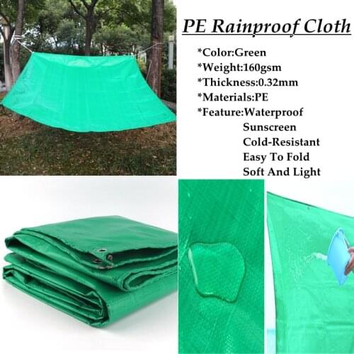 Thickness 0.32mm Green PE Tarpaulin Rainproof Cloth Garden Courtyard Succulent Plants Balcony Succulent Cover Waterproof cloth