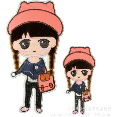 Embroidered Sew-on Lovely Girl Clothes Patch For Girls Women