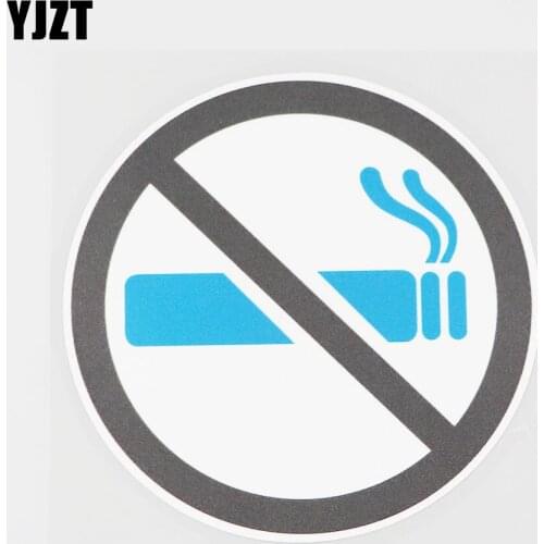 YJZT 11CMX11CM Prohibit Smoke PVC Decal Car Sticker Warning Signs Graphical 11B-0140