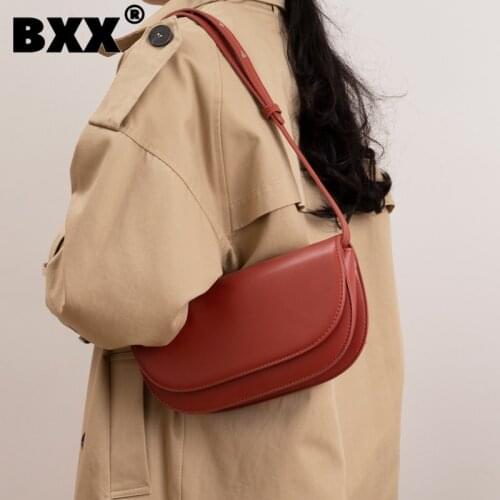 [BXX] Luxury Brand Handbags 2021 Womens Fashion Small PU Leather Shoulder Bag Designer Famous Solid Color Crossbody Bag HQ443