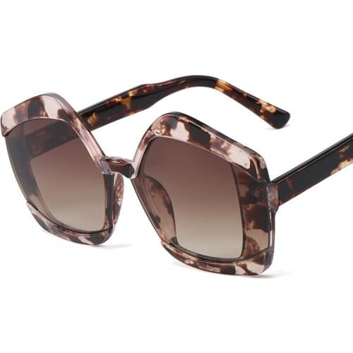New Oversized sunglasses women 2021 designer Gradient black sunglasses woman vintage eyewears UV400