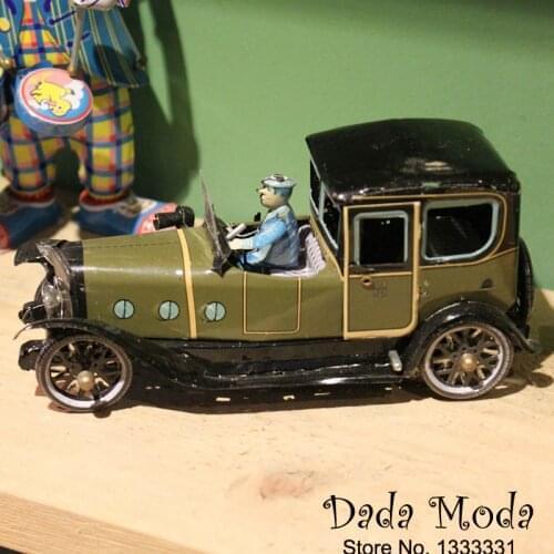 Antique Style Tin Toys Wind Up Toys Robots iron Metal Models for Children/Adult Home Decoration Craft Vintage Car