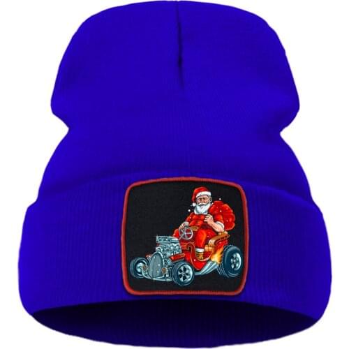 Santa Claus Christmas Theme Prints Winter Cap Street Fashion Warm Beanie Caps Simple Casual Unisex Caps Quality Comfort Hat