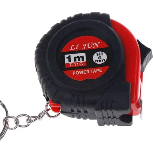 1 PCS Retractable Ruler Tape Measure Key Chain Mini Pocket Size Metric 1m/3.28Ft/39"