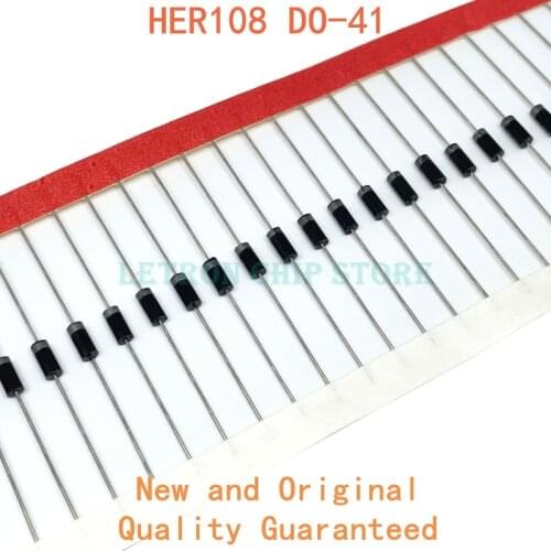 100PCS HER108 DO-41 1A 1000V Fast recovery diode