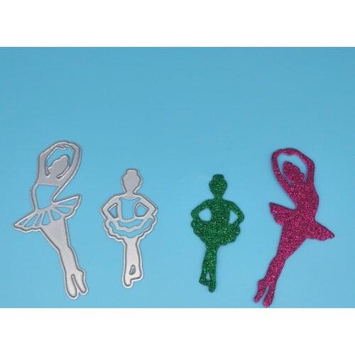 2 Ballet Girls Metal Cutting Mold Scrapbook Album Greeting Card DIY Decoration Handmade Artwork