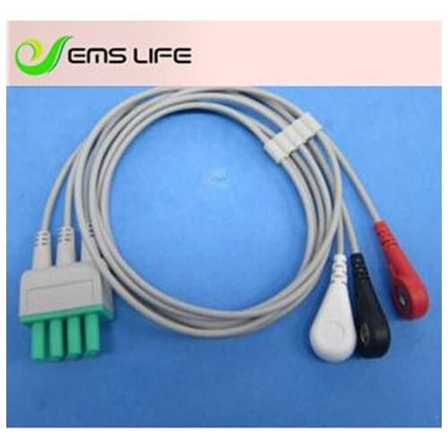 2018 mindray holter ECG cable 3 lead snaps