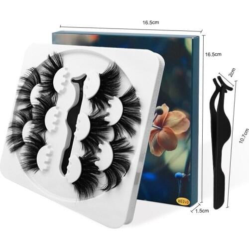 5 Pairs 17-25mm Natural 3D False Eyelashes Fake Lashes Makeup Kit Mink Lashes Extension Mink Eyelashes Maquiagem Eye Makeup