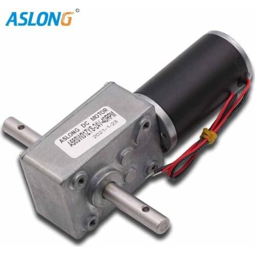 12V High torque Reduction Motor Worm Turbo Geared Motor 24V dc Electric Carbon brush worm gear motor Gearbox Reducer A58sw31zys