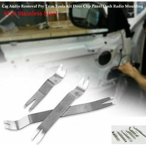 6pcs Portable Car Radio Door Clip Panel Trim Dash Audio Removal Installer Pry Repair Tool Car Inner Removal Tool Accessories