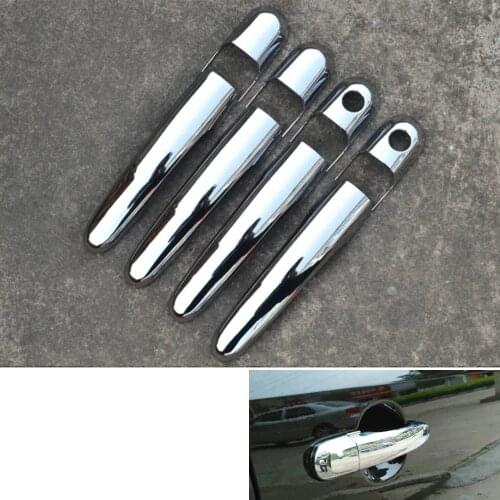 8Pcs Chrome ABS Car Door Handle Covers Trim Bezel Decoration For Hyundai Tucson 2004 2005 2006 2007 2008 2009 Car Styling