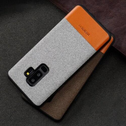 Phone case For Samsung Galaxy S7 S8 S9 Plus Note 8 9 case Canvas stitching oil wax skin back cover For A5 A7 A8 J5 J7 2017 case