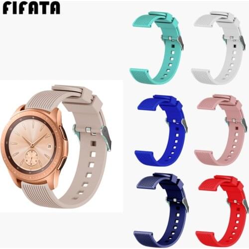 FIFATA 20MM Colorful Sport Silicone Strap For Samsung Galaxy Watch 42MM Replacement Rubber Belt For Amazfit Bip For Huawei Watch