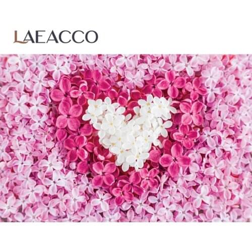 Laeacco Pink Red Blossom Flowers Petal Baby Newborn Love Party Portrait Photo Background Photographic Backdrop For Photo Studio