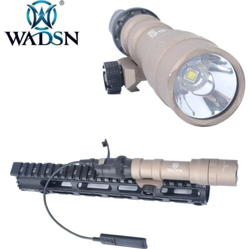 WADSN Tactical Flashlight M600DF with SL07 Scout Dual Switch Softair Torch Fit 20mm Rail Hunting Lamp WD04019 Weapon Lights