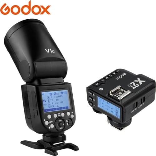 Godox V1C Professional Camera Flash Light Speedlite +X2T-C E-TTL II Flash Trigger Wireless 2.4G for Canon EOS 1500D 5D Mark lll
