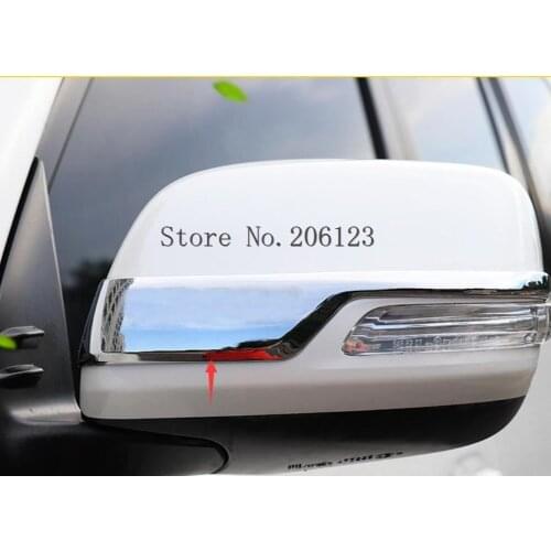 Chrome Car Rearview Mirrors Cover Trim Strip Sticker For Toyota Land Cruiser Prado 150 2010-2016 2017 2018 Exterior Accessories