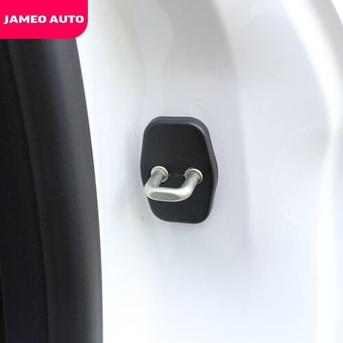 Jameo Auto 4Pcs/Set ABS Car Door Lock Protection Cover Door Locks Covers for Peugeot 208 2008 2012 - 2020 Accessories