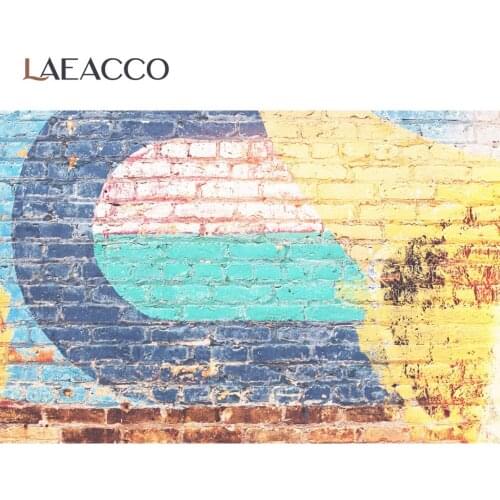 Laeacco Graffiti Art Brick Wall Photography Background Portrait Photozone Photographic Backdrop Photocall For Photo Studio Props