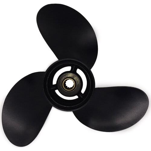 Boat Propeller 8.5x9.5 Fit for Tohatsu Outboard 8HP 3 Blades Aluminum Prop 12 Tooth Propel RH OEM NO: 3B2B64519-1 8.5x9.5