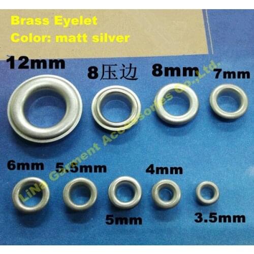 Matte Silver 4mm Eyelets for Apparel and Scrapbook brass metal eyelets for garment bags wallet etc accessories CPAM Shipping