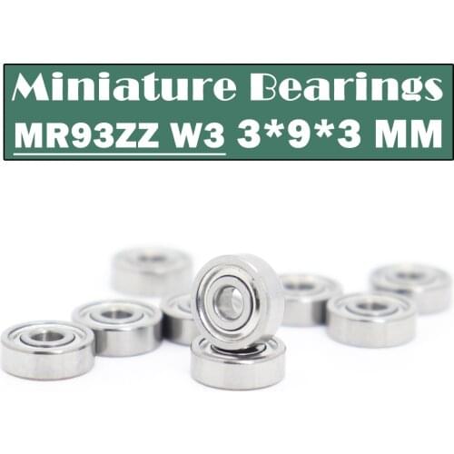 10 PCS MR93ZZ W3 Bearing 3*9*3 mm ABEC 3 Miniature MR93Z/3 MR93-2Z/W3 Ball Bearings R-930ZZY03