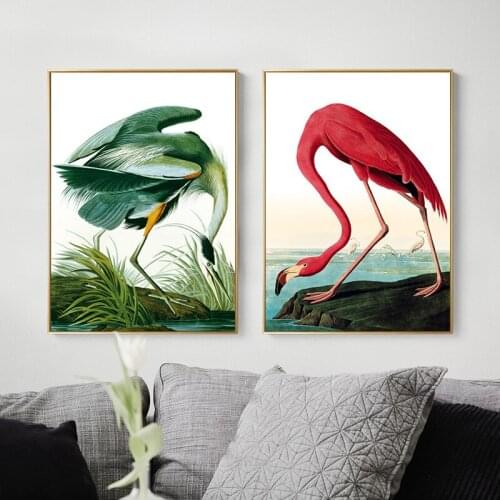 Posters And Prints Flamingo Nordic Wall Pictures For Living Room Cuadros Canvas Art Flower Wall Art Canvas Painting Unframed