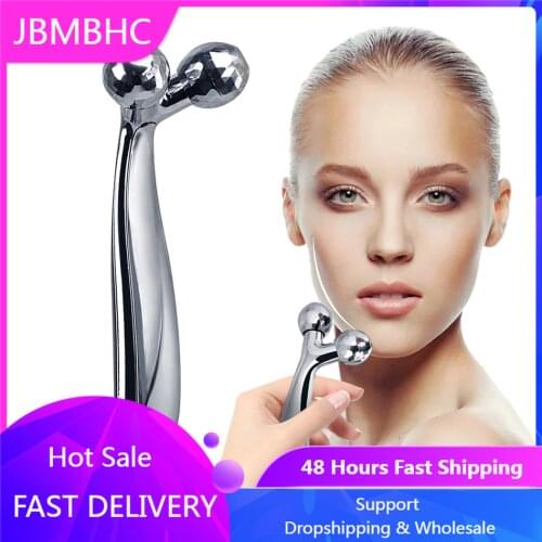 3D Face-lift Roller Massager Gold 360 Rotate Thin Face Body Shape Massager Wrinkle Remover Massager Tool Health and Beauty