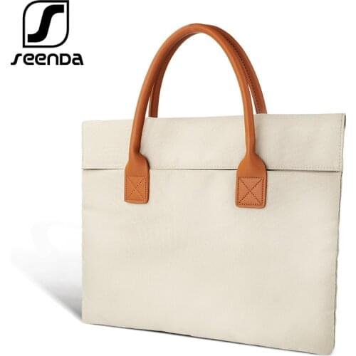 SeenDa Laptop Bag Sleeve 13.3 14 15 15.6 Inch Notebook Bag for Macbook Air Pro 11 13 15 Dell xiaomi Huawei Handle Bag Waterproof
