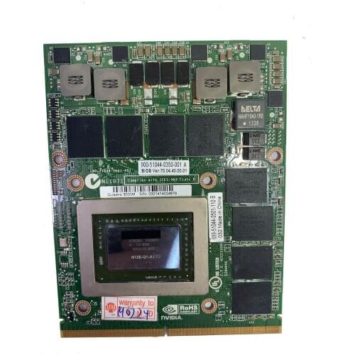 N12E-Q1-A1 For laptop M6600 M15X HP 8760W Q3000M Display Vga Graphic card test 100