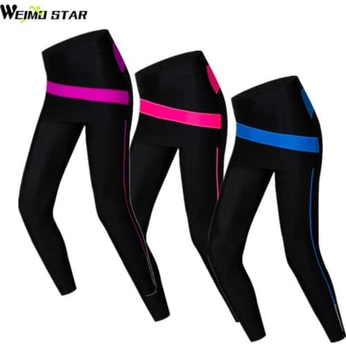 Weimostar Women Cycling Pants 4D Gel Padded Shockproof MTB Bike Pants Downhill Bicycle Pants Road Riding Tight Cycling Trousers