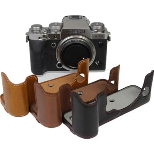 XT4 Camera Bag PU Leather Half Body Set Cover For Fujifilm FUJI X-T4 XT4 Bottom Case With Battery Opening