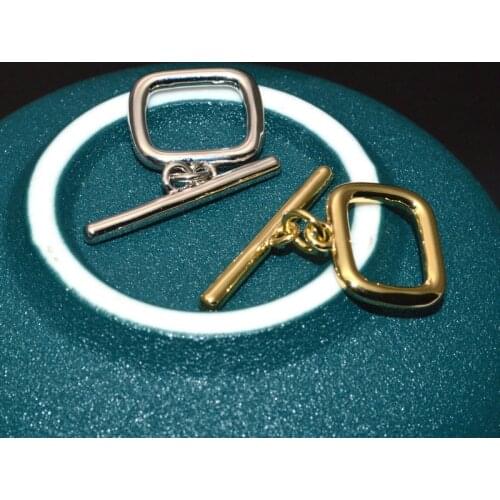 50Sets Gold Silver Palted Rectangle Shape OT Clasp For Fashion Women Jewelry Making Metal DIY Findings