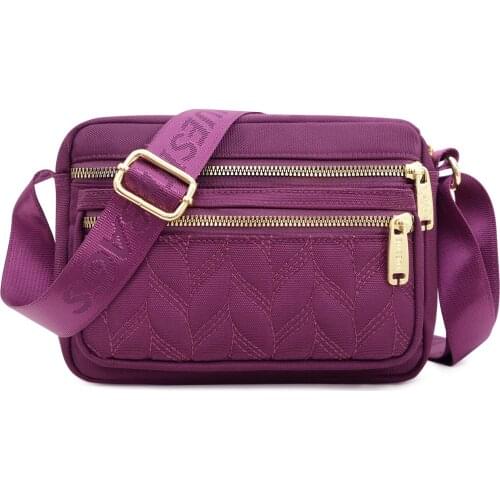 Ladies casual Rhombic pattern shoulder bag nylon waterproof handbag elegant daily shopping Mobile Phone Bag