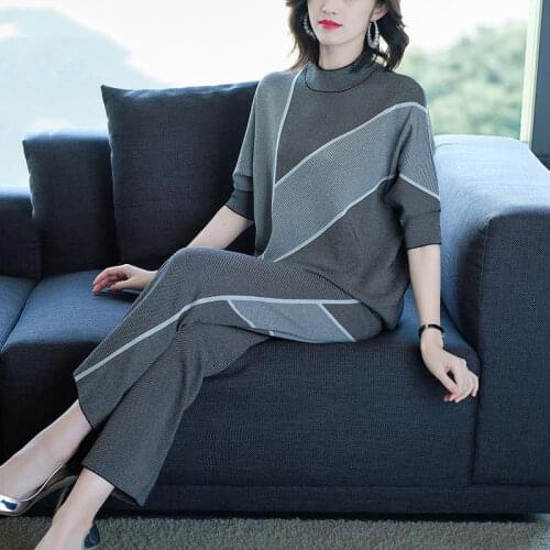 New Ladies' Suits, Womens Fashion, Korean Version, All-match Foreign Temperament, Autumn Knitting Plus Size Suits