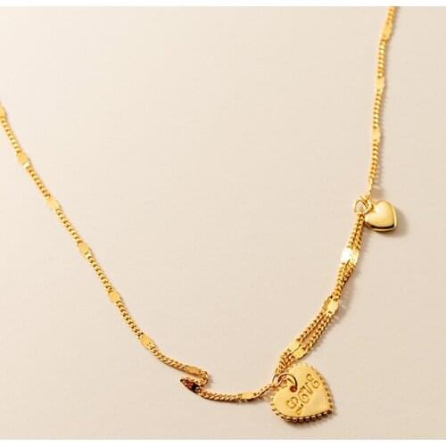 10mm Cute 100% real. Sterling Silver 925 Fine Jewelry "Love" Script Heart Love Pendant Bar Chain Necklace Charms C-D7671