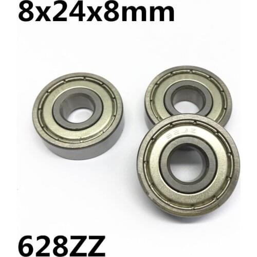 10Pcs 628ZZ 628-2RS 628-2Z R-2480ZZ ball 8x24x8 mm Deep groove ball bearing Miniature bearing High quality 628Z