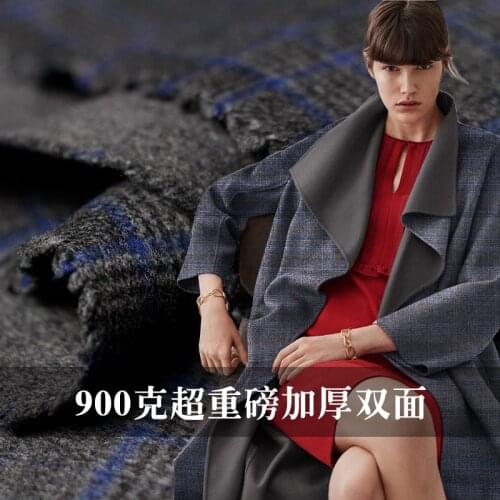 150cm width 900g/m weight drak grey thicken double-side 100%wool materials winter overcoat DIY clothes fabrics Freeshipping