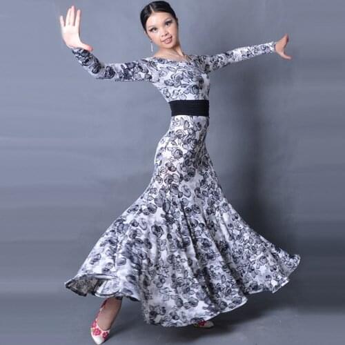 2018 New Ballroom Dance Dress Women Escapulario Flamenco Skirt Vestidos De Festas Vestidos De Baile De Salon FREE CUSTOM SIZE