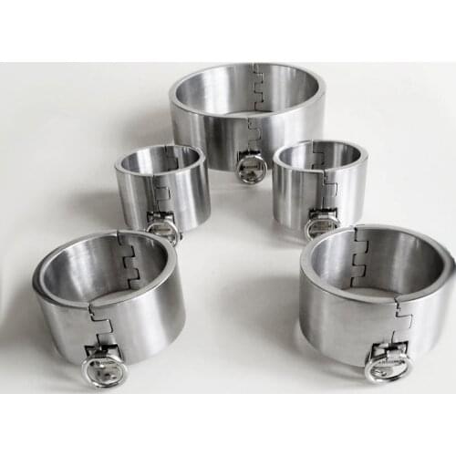 Stainless steel 3pcs/set sex slave collar bondage kit harness handcuffs for sex adult collars with Shackle bdsm fetish toys