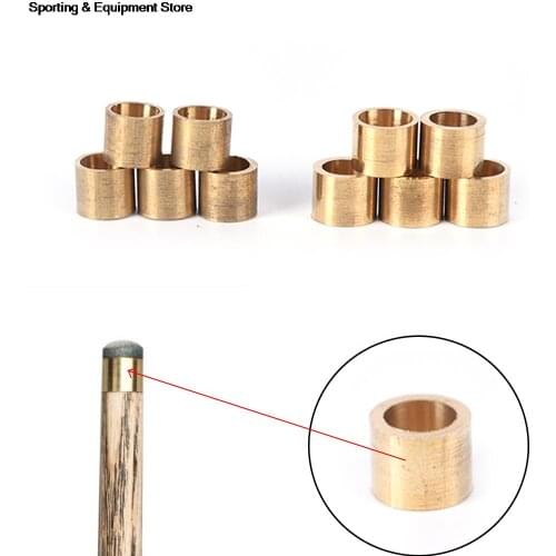 5PCS 9/10mm Billiards Snooker copper ferrule Brass Snooker Pool Cue ferrules cue Repair tool accessories