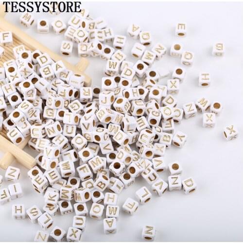 80PCS Acrylic Alphabet Square Round Beads Transparent Solid Color Acrylic Beads For Jewelry Making Bracelet Handmade Accessories