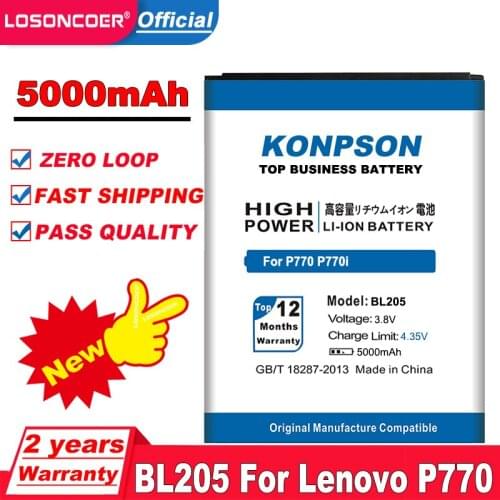 5000mAh BL205 BL 205 Use for Lenovo P770 battery +online track number
