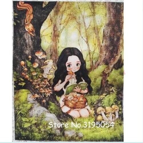 Cartoon princess Diamond Embroidery,5D Diamond painting forest Diamond mosaic,3d cross stitch bead pattern,needlework,Crafts