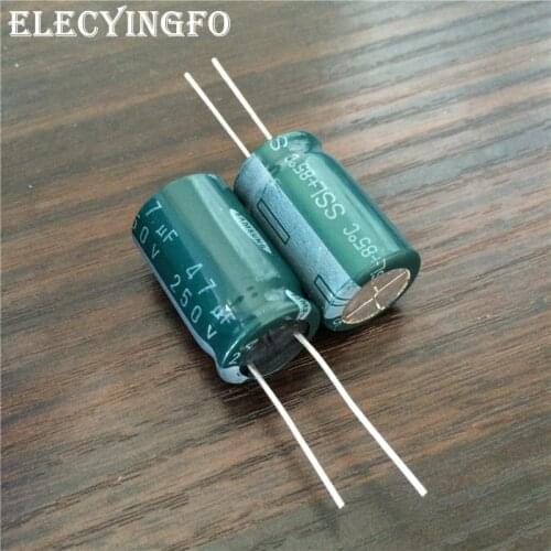 5pcs 47uF 250V47UF SSL Series 16x27mm Original SAM-SUNG 250V47uF Aluminum Electrolytic capacitor