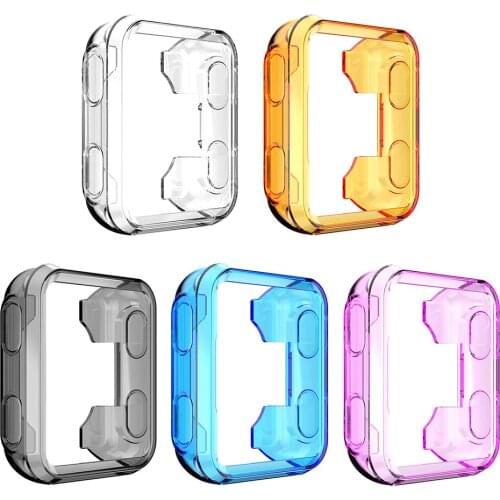 Watch Cover for Garmin Forerunner 35/30 Soft Clear TPU Protector Bumper Frame Case Protection Shell Candy Color Watch Accessorie